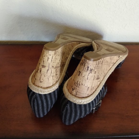 Life Stride-Leena | Black w/White Stripe Wedge-NWT - Picture 7 of 8